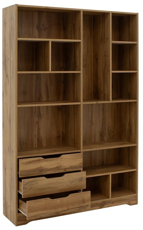 Βιβλιοθήκη Lucinda pakoworld oak 120x29.8x180.5εκ