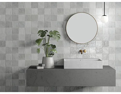 Πλακάκι Τοίχου 10x10cm Γυαλιστερό Peronda Ceramicas Riad Glossy Grey