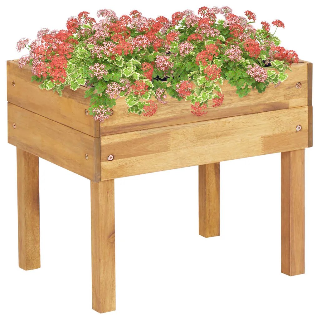 vidaXL Ζαρντινιέρα Υπερυψωμένη 50 x 40 x 45 εκ. από Μασίφ Ξύλο Ακακίας