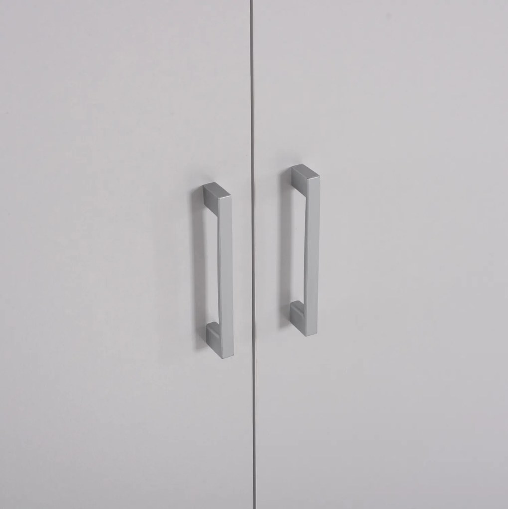 Ντουλάπα ρούχων δίφυλλη REAL χρώμα λευκό 60x42x180