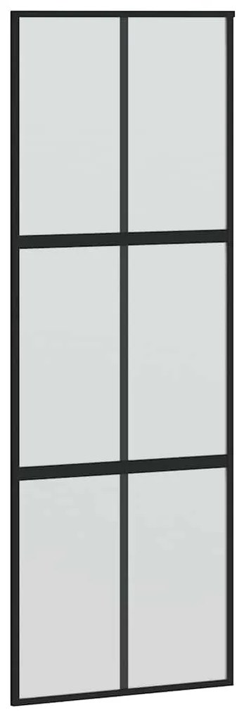 vidaXL Συρόμενη πόρτα με σετ υλικού 90x205 cm από γυαλί&Αλουμίνιο