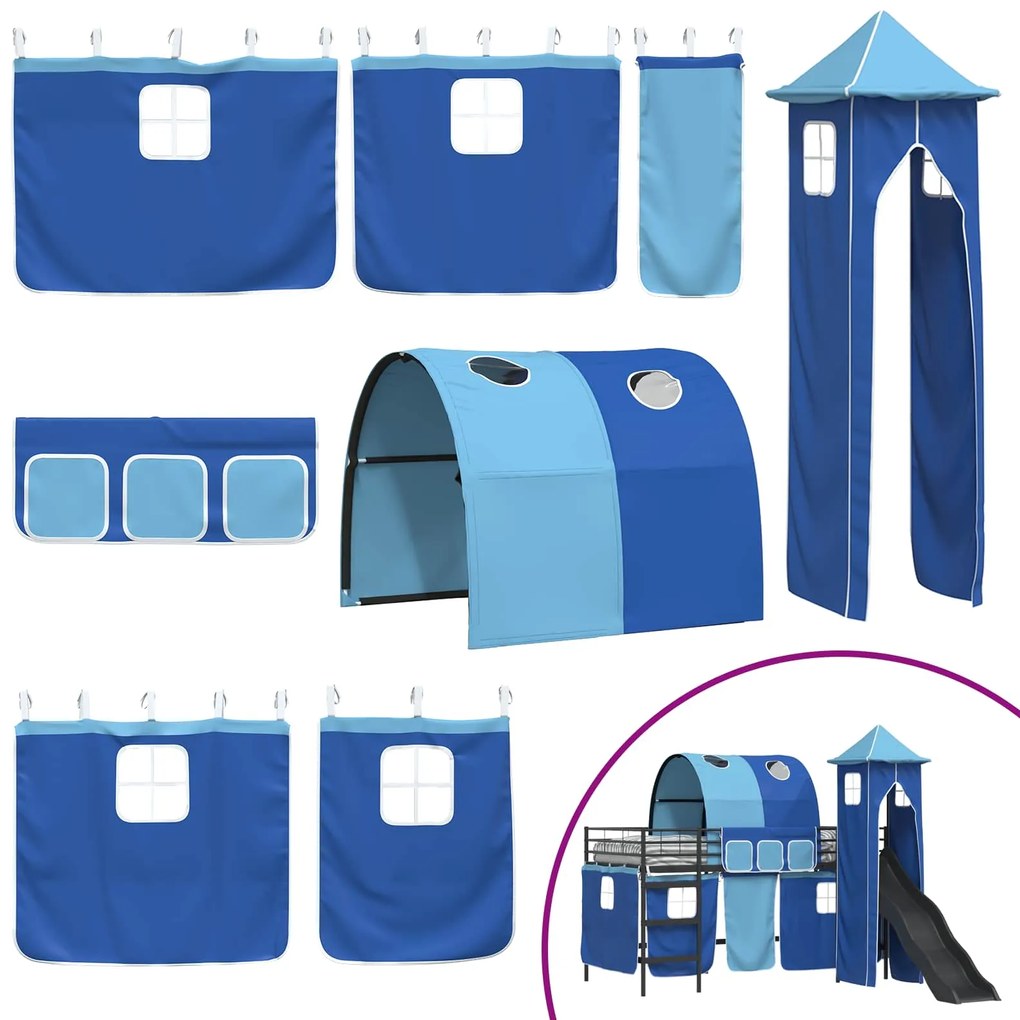 vidaXL Μαύρο και μπλε 79,5 x 200 εκ.