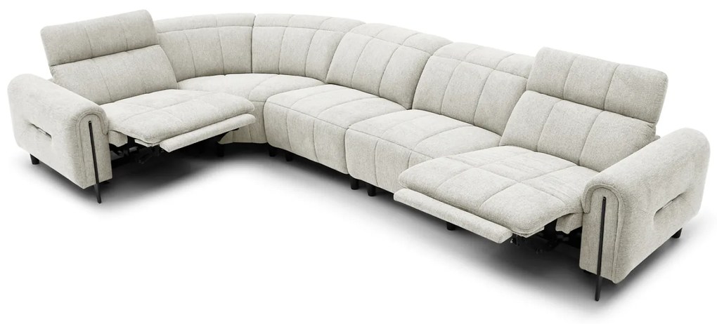 ΓΩΝΙΑΚΟΣ ΚΑΝΑΠΕΣ ΜΕ RECLINE ORACLE HM3290.02 ΜΠΕΖ ΥΦΑΣΜΑ 260x260x90(κάθισμα)x94Υεκ.