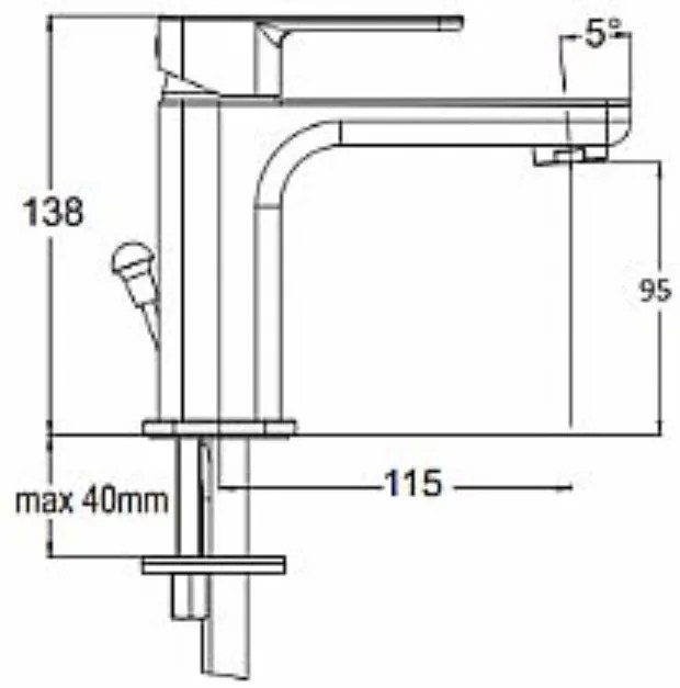 Μπαταρία νιπτήρος Eurorama Quadra-Χρωμέ