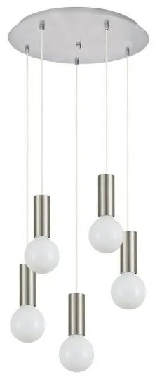 Κρεμαστό Φωτιστικό Οροφής Μέταλλο ADEPT TUBE H300 Φ40 Homelighting 77-8390 Νίκελ Ματ
