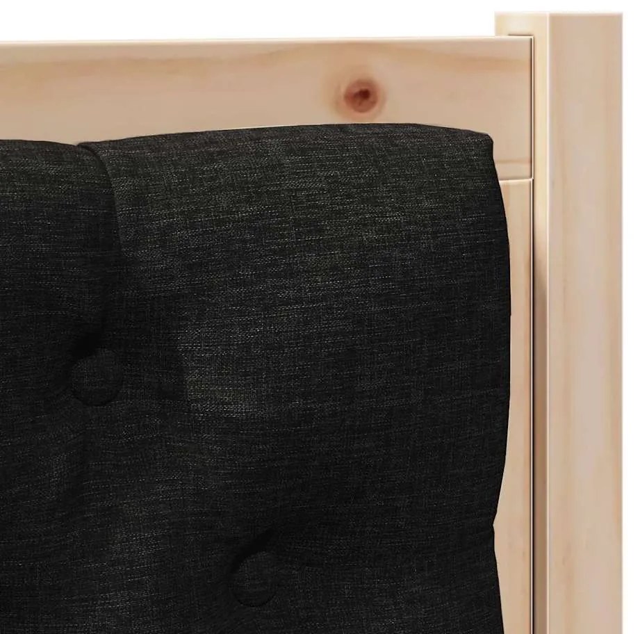 vidaXL Κεφαλάρι Άλλο Καφέ και μαύρο 100 cm Μασίφ ξύλο πεύκου