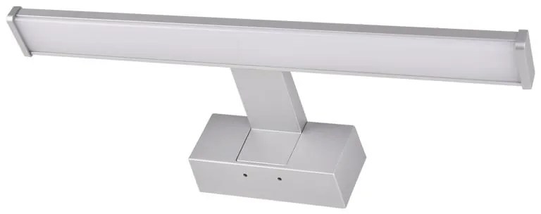 Adeleq Φωτιστικό LED Λουτρού Αλουμινίου PC 40cm 8W IP44 4000K Με Βάση Σατινέ Ασημί 3-40008166