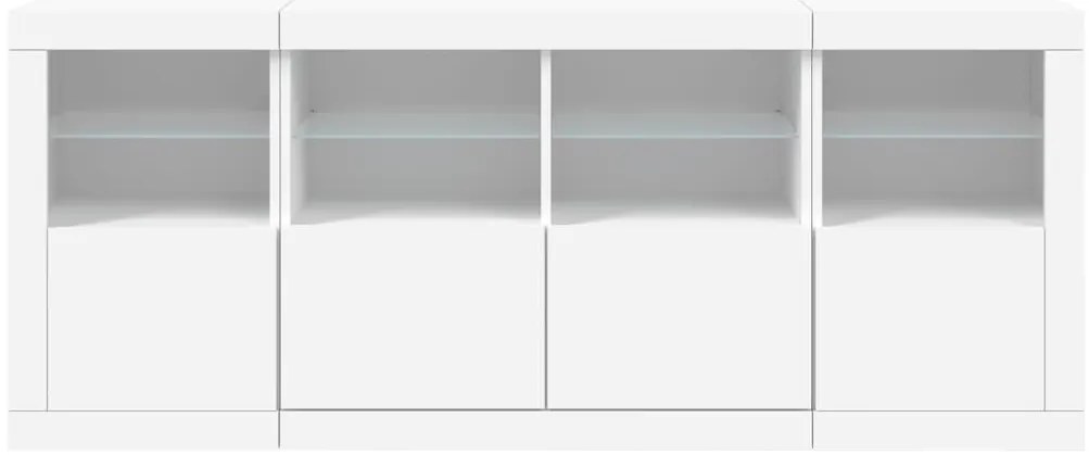 vidaXL Μπουφές με Φώτα LED Λευκός 163 x 37 x 67 εκ.