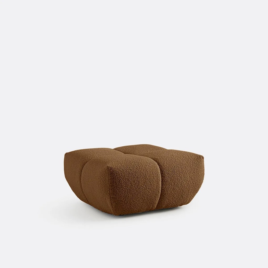 Πουφ με χοντρή υφή bouclette, 83 εκ., Nuria