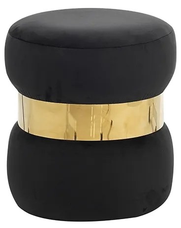 LINDA/R ΣΚΑΜΠΟ BLACK VELVET ΥΦΑΣΜΑ Φ.37Χ43εκ. ZITA PLUS Φ37Χ43εκ.