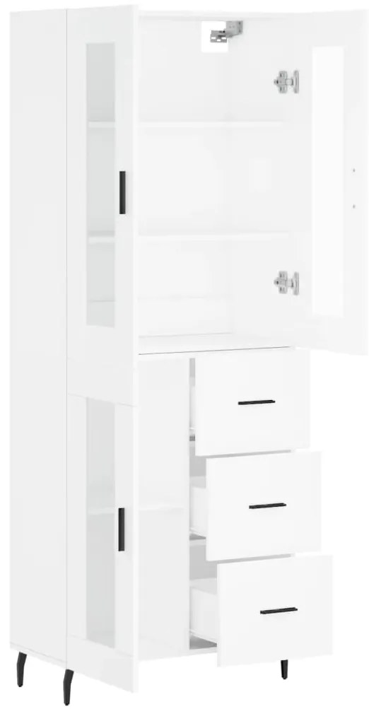 vidaXL Ντουλάπι Λευκό 69,5x34x180 εκ. από Επεξεργασμένο Ξύλο
