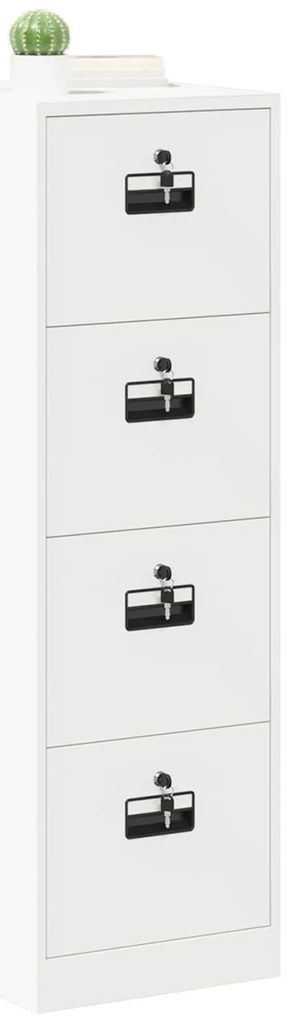 vidaXL Ντουλάπα Αρχείων με συρτάρι 2 pcs Λευκό 44 x 50 x 106.5 εκ