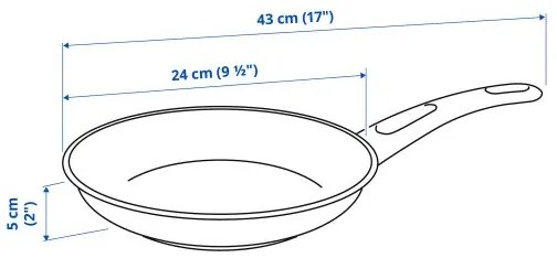 HEMLAGAD τηγάνι με αντικολλητική επένδυση, 24 cm 605.808.93