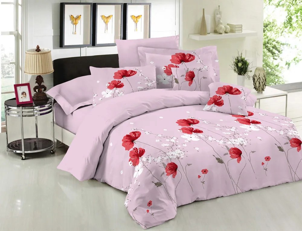 Κουβερλί Μονό 160x240 Σετ 2 Τεμ. Le Blanc Premium Anemone Pink