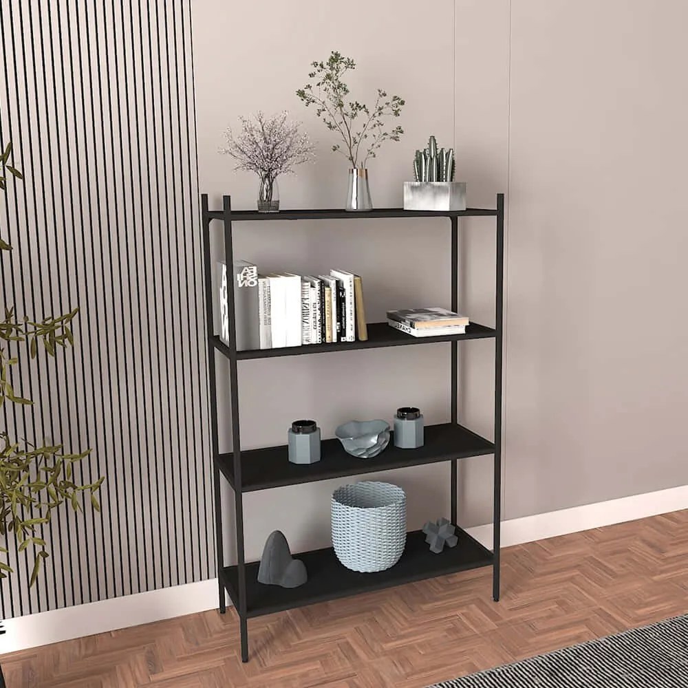 Ραφιέρα Δαπέδου Marta 706CLN1173 80x30x125cm Black