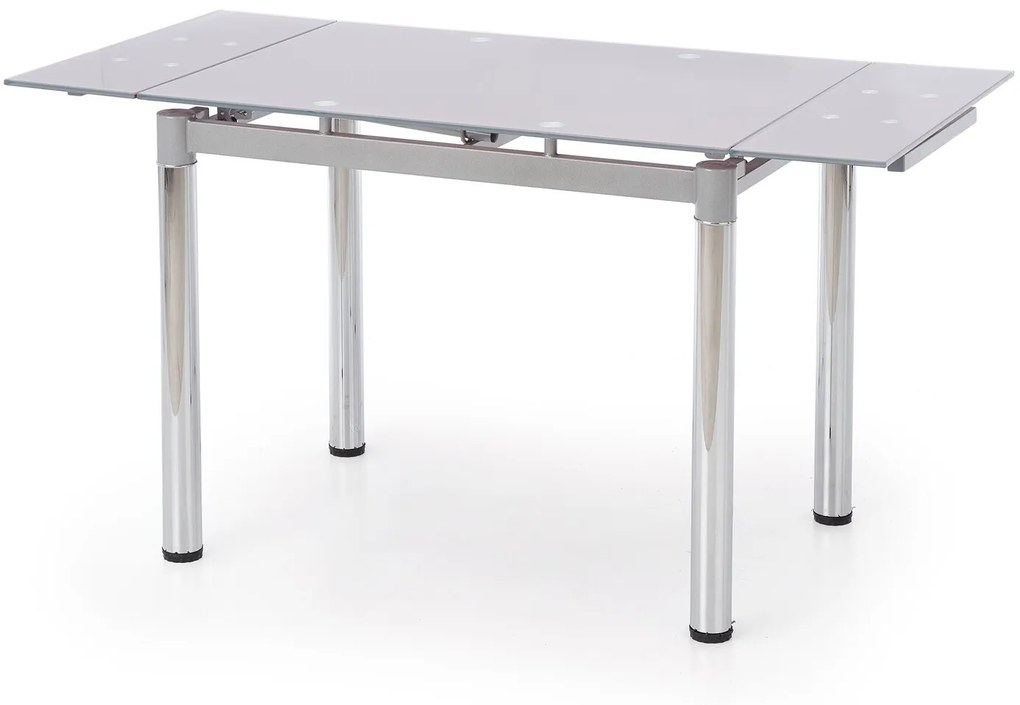 Τραπέζι Houston 120, Γκρι, 75x70x96cm, 40 kg, Επιμήκυνση, Επεξεργασμένο γυαλί, Μέταλλο | Epipla1.gr
