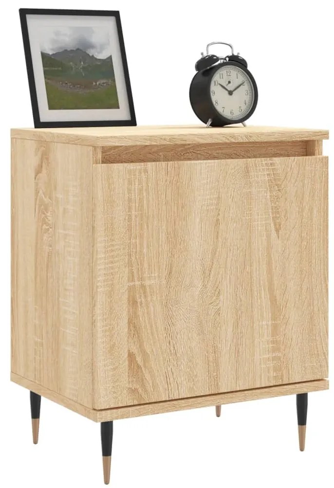 vidaXL Κομοδίνα 2 τεμ. Sonoma Δρυς 40x30x50 εκ. από Επεξεργασμένο Ξύλο