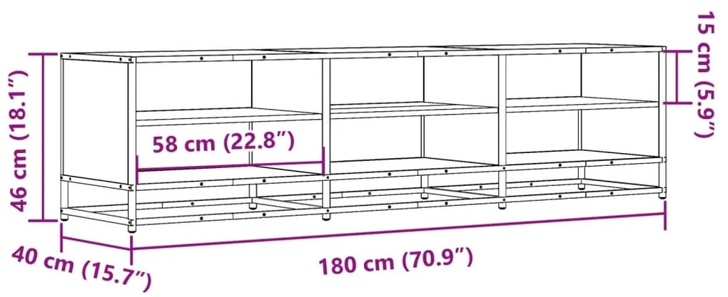 ΈΠΙΠΛΟ ΤΗΛΕΟΡΑΣΗΣ ΓΚΡΙ SONOMA 180X40X46 ΕΚ. ΕΠΕΞΕΡΓ. ΞΥΛΟ 3300808