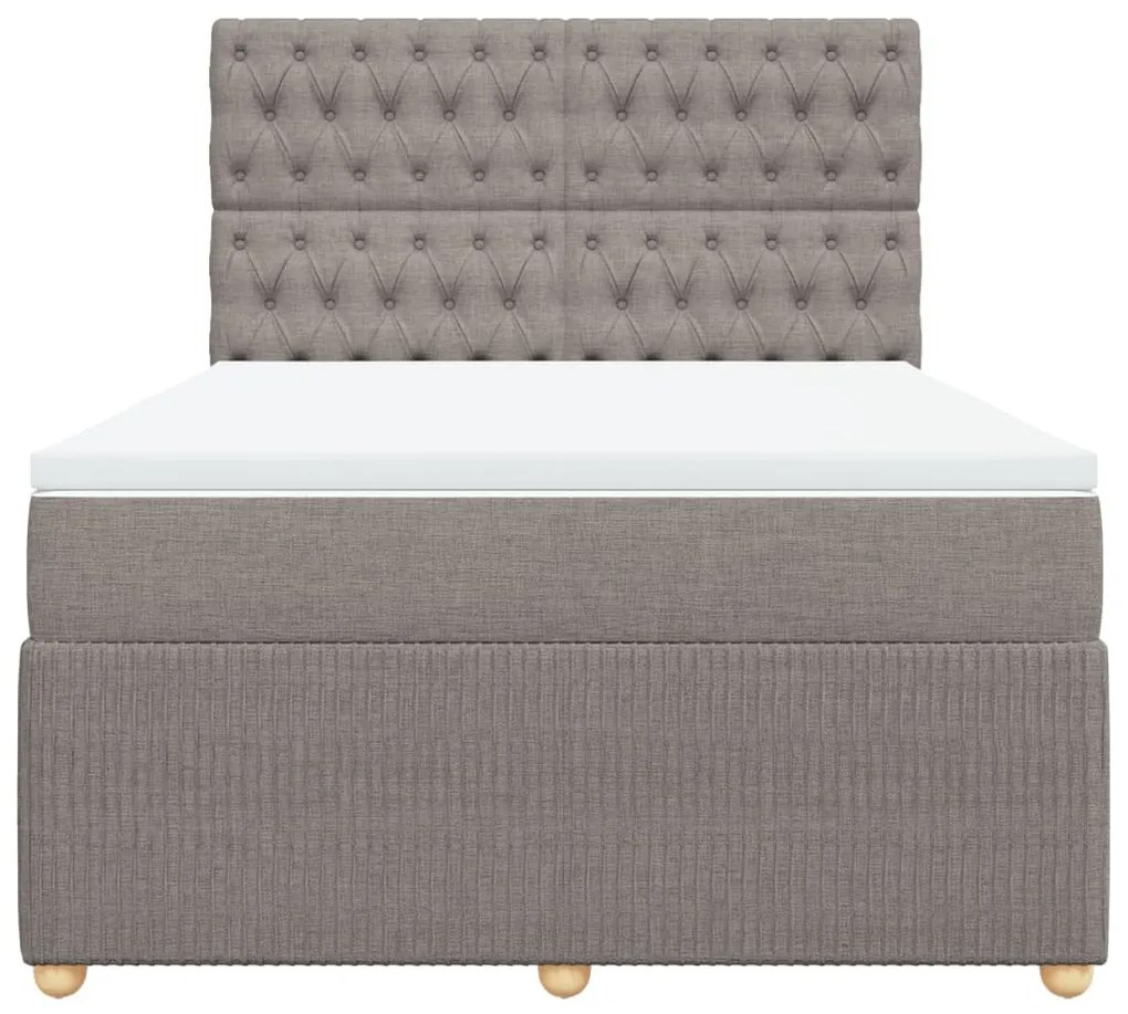 ΚΡΕΒΑΤΙ BOXSPRING ΜΕ ΣΤΡΩΜΑ TAUPE 140X200 ΕΚ. ΥΦΑΣΜΑΤΙΝΟ 3292090