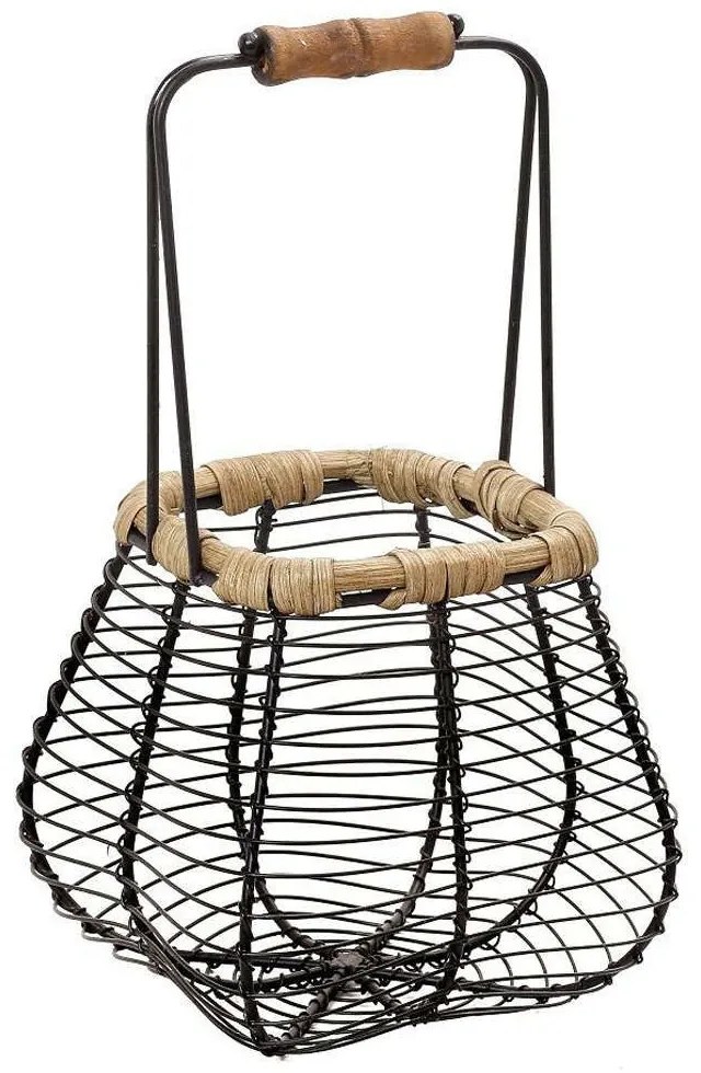 Καλάθι Αποθήκευσης Με Λαβή TAK220 23x23x32cm Black Espiel Μέταλλο