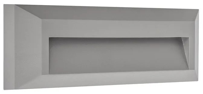 Adeleq Led Φωτιστικό PC Επίτοιχο ΄Εμμεσου Φωτισμού Ορθόγωνιο 2W 3000Κ Ip65 Γκρι 3-9756