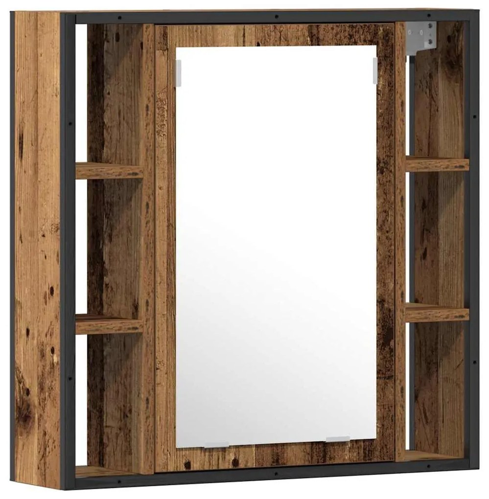 vidaXL Σετ Επίπλων Μπάνιου με ράφι με πόρτα 2 pcs Καφέ 60 x 30 x 60 cm