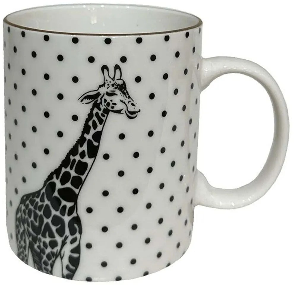 Κούπα Africa Giraffe 028847 8x8x10cm White-Black Πορσελάνη