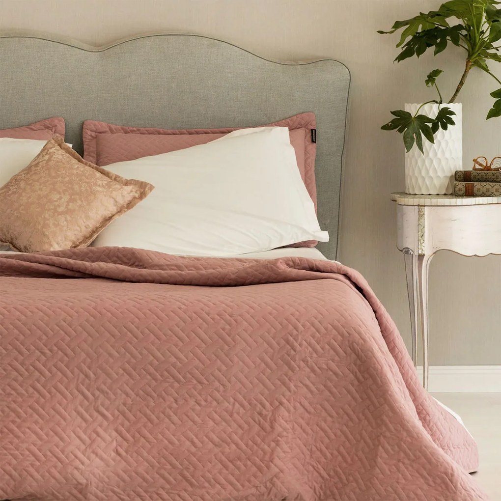 Κουβερλί - Παπλωματοθήκη King Size 2 σε 1 (240x260) Aslanis Venetian Vintage Pink