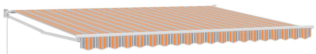vidaXL Υποδοχή Ανασυρόμενης Τέντας Ριγέ 450x300 cm