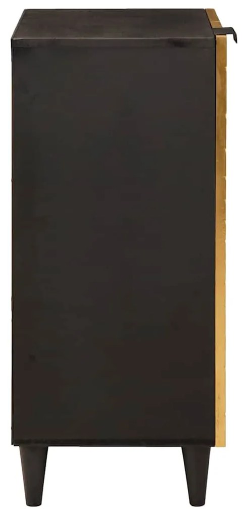 vidaXL Πλαϊνό γραφείο με αποθήκευση Μαύρο και Χρυσό 40 x 33 x 75 εκ.