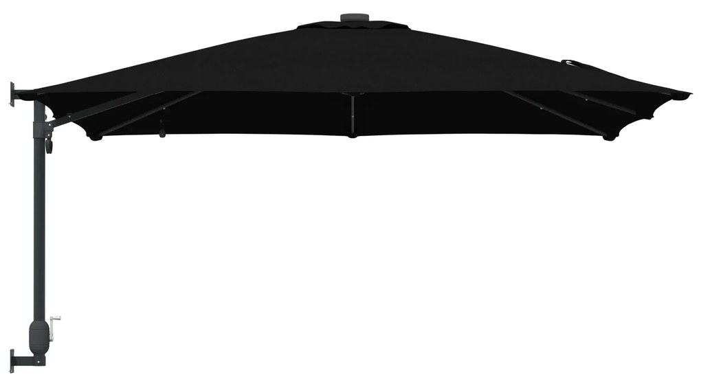 vidaXL Ομπρέλα Κήπου Μαύρο 248.5 x 247.5 x 160 εκ. ύφασμα