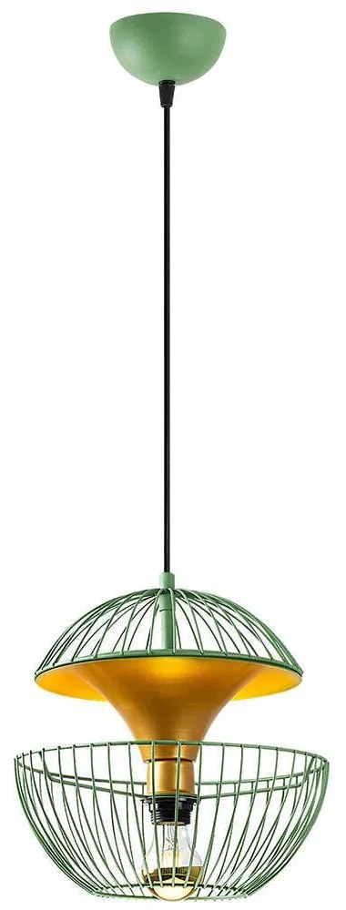 Φωτιστικό Οροφής Telmander 942FLG1257 30x30x45/135cm 1xE27 40W Green-Gold Opviq