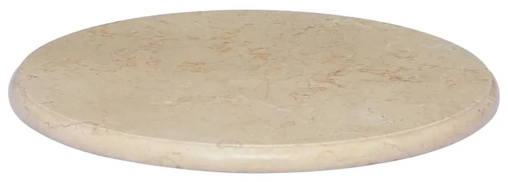 vidaXL Επιφάνεια Τραπεζιού Κρεμ Ø50 x 2,5 cm Μαρμάρινη