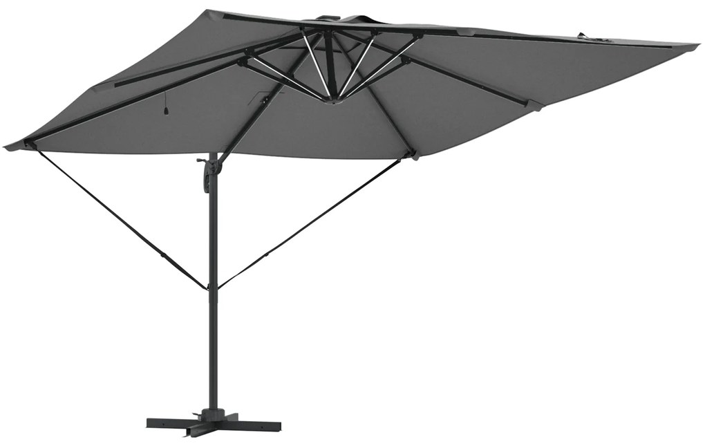 vidaXL Ομπρέλα Cantilever Roma 286 x 285 x 270 εκ. Αλουμίνιο