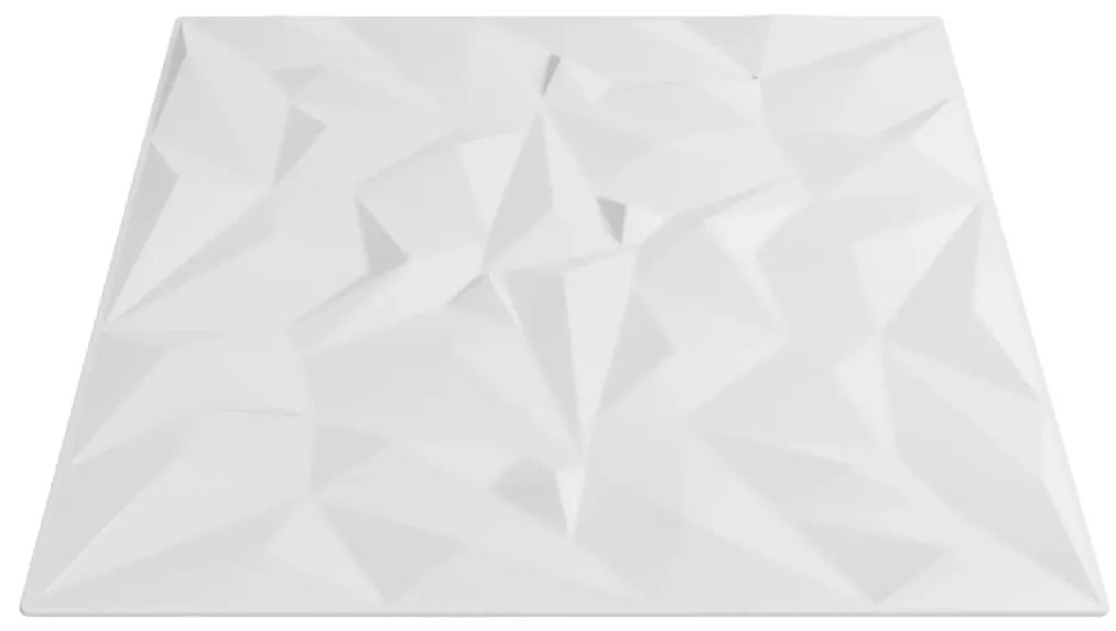 Πάνελ Τοίχου 24 Τεμ. Λευκά Σχ. Αμέθυστου 50x50 εκ. 6 μ² από EPS - Λευκό