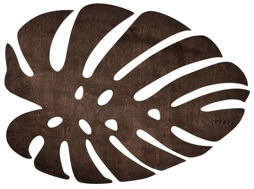 Σουπλά Monstera (Σετ 4Τμχ) 790PYN1123 33x45cm Wenge Hermia Ξύλο