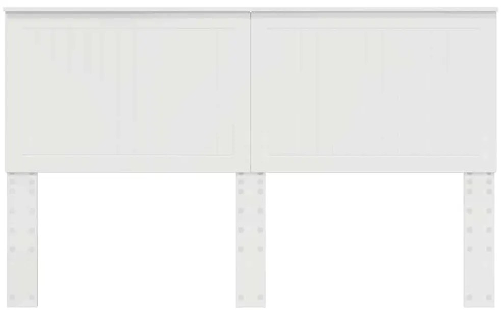 vidaXL Κεφαλάρι με κεφαλάρι Λαμπερό Λευκό 160 cm Επεξεργασμένο ξύλο