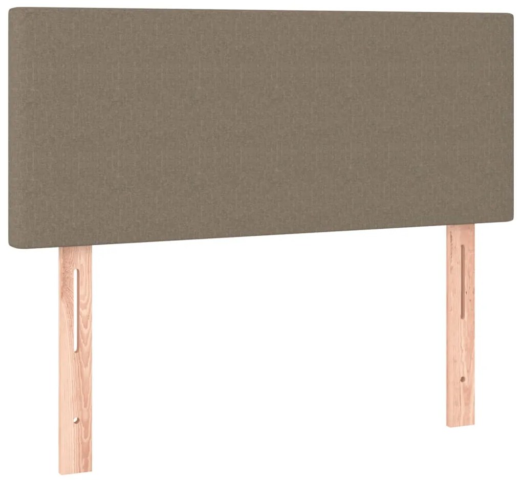 Κρεβάτι Boxspring με Στρώμα Taupe 120x190 εκ. Υφασμάτινο - Μπεζ-Γκρι