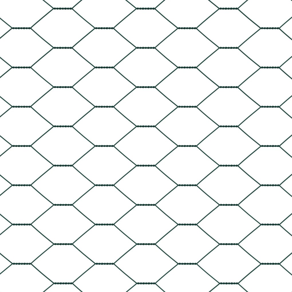 vidaXL Εξάγωνος Φράχτης Γκρίζος Πράσινο 1000 x 160 x 0.09 εκ