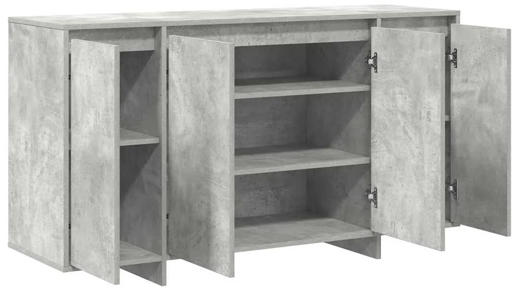 vidaXL Πλαϊνό γραφείο Γκρι σκυροδέματος 135 x 41 x 69 cm