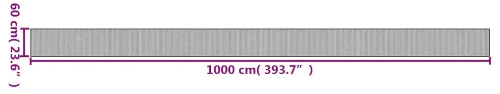 Χαλί Ορθογώνιο Γκρι 60 x 1000 εκ. Μπαμπού - Γκρι