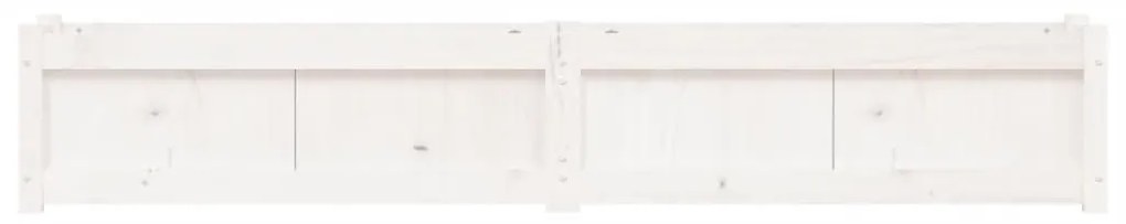 Ζαρντινιέρα Λευκή 180 x 31 x 31 εκ. από Μασίφ Ξύλο Πεύκου - Λευκό