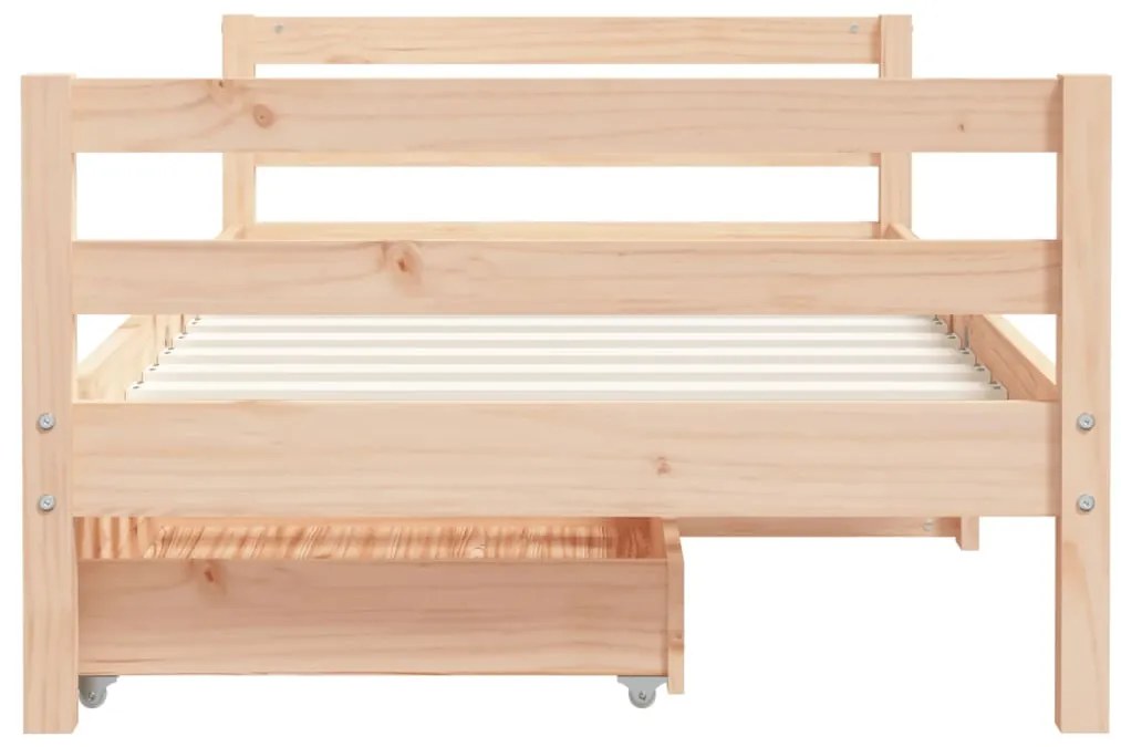 vidaXL Πλαίσιο Παιδικού Κρεβατιού με Συρτάρια 80x160 εκ. Ξύλο Πεύκου