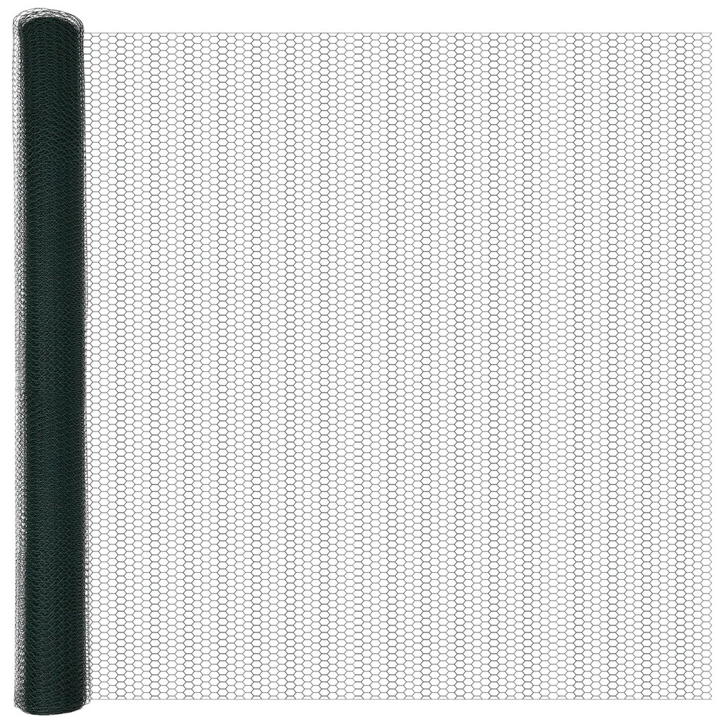 vidaXL Εξαγωνικός Φράχτης Πράσινος 1.5x10 m Χάλυβας
