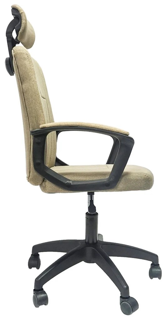 ΚΑΡΕΚΛΑ ΓΡΑΦΕΙΟΥ NIMBLE HM1199.13 ΜΠΕΖ ΥΦΑΣΜΑ-ΜΑΥΡΟΣ ΣΚΕΛΕΤΟΣ&ΒΑΣΗ 59x64x122Υεκ