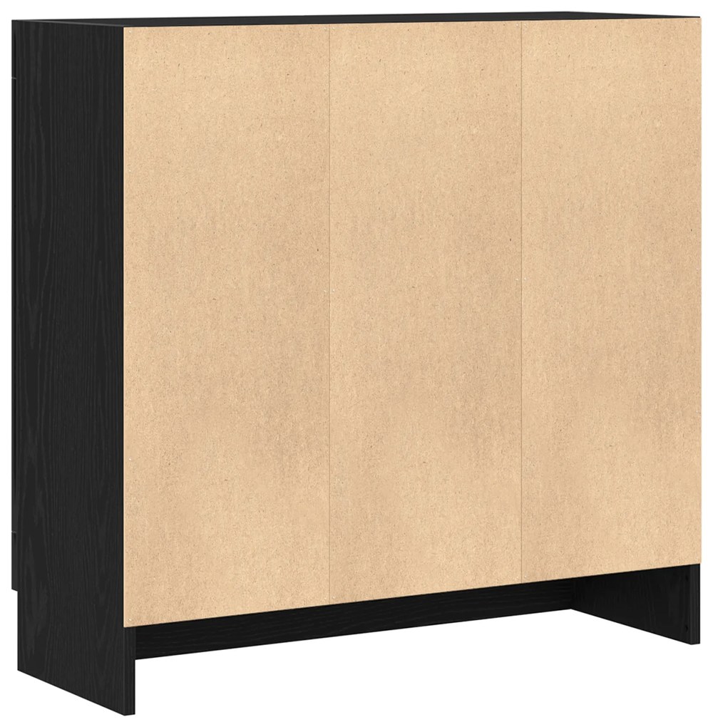 vidaXL Βιβλιοθήκη Μαύρη Δρυς 82,5x30,5x80 εκ σε Επεξεργασμένο Ξύλο