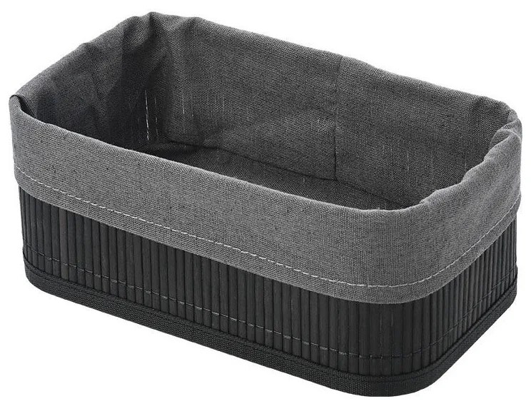 Καλάθι Αποθήκευσης (24.5x15x10) Estia Bamboo Essentials Black 02-19686