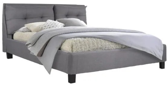 ΚΡΕΒΑΤΙ BILLIE 160x200 εκ. ΜΕ ΥΦΑΣΜΑ ΓΚΡΙ HM551.05
