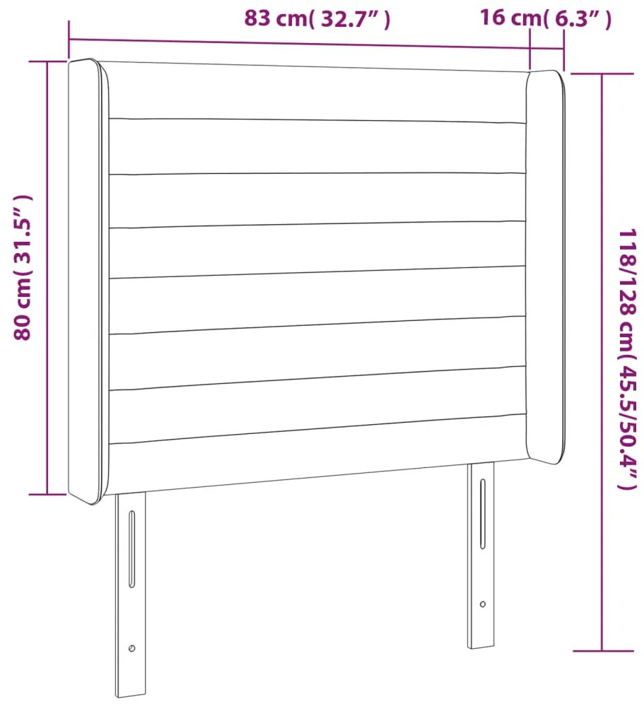 ΚΕΦΑΛΑΡΙ ΚΡΕΒΑΤΙΟΥ LED ΣΚΟΥΡΟ ΠΡΑΣΙΝΟ 83X16X118/128 ΕΚ 3124221