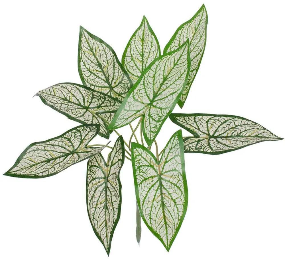 Τεχνητό Κλαδί-Φυτό Syngonium 78224 37cm Green-White GloboStar Πλαστικό, Ύφασμα